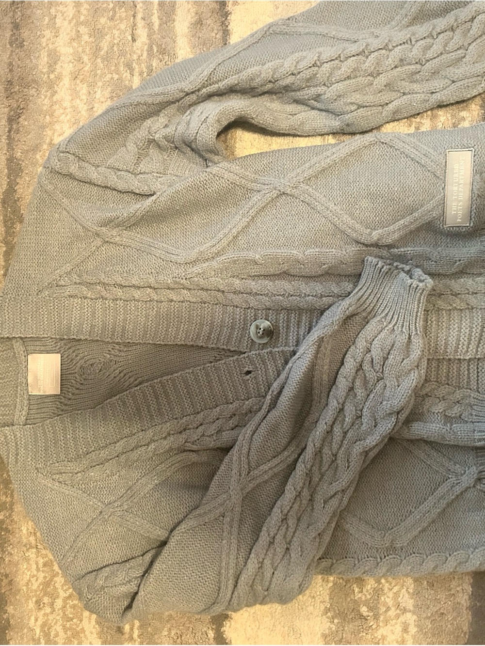 Taylor Swift Light Gray Cable Knit Cardigan